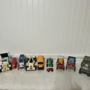 Buddy L Fisher Price Toy Vehicle Lot Bank Multicolor Good Vintage Diecast Japan
